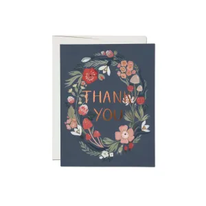 Forest Blue Thank You Card
