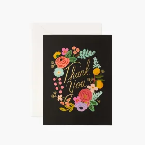 Garden Party Wreath Thank You Card
