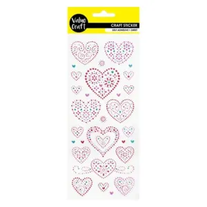 Glitter Heart Sticker Sheet