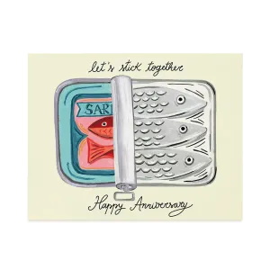 Let's Stick Together Anniversary Card