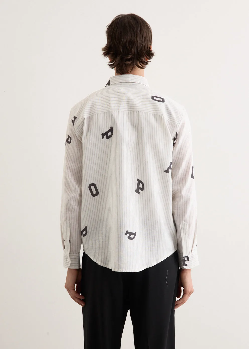 Letters Striped Pop Shirt
