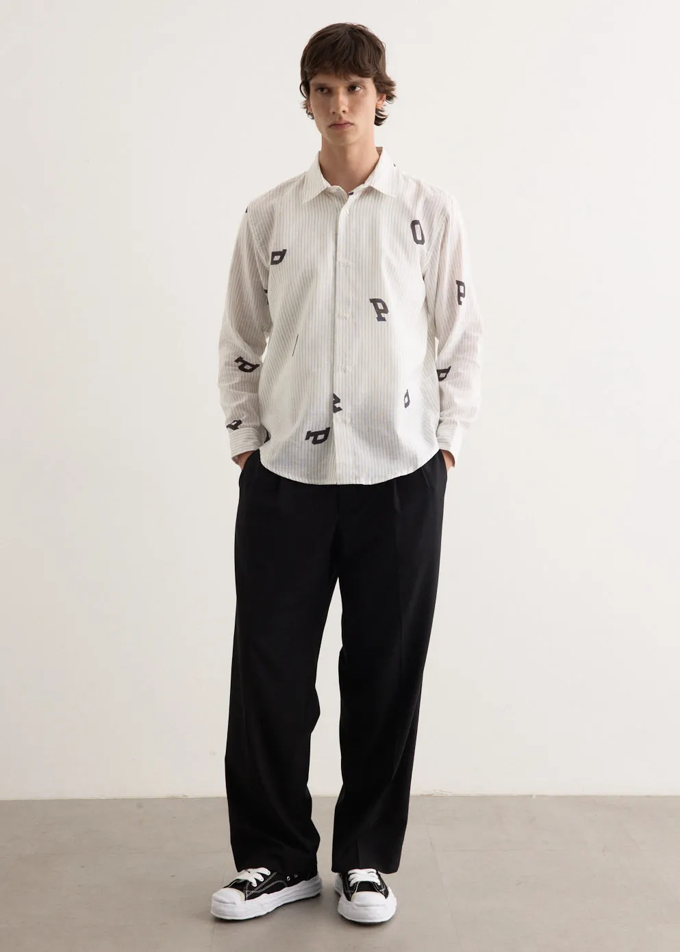 Letters Striped Pop Shirt