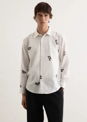 Letters Striped Pop Shirt