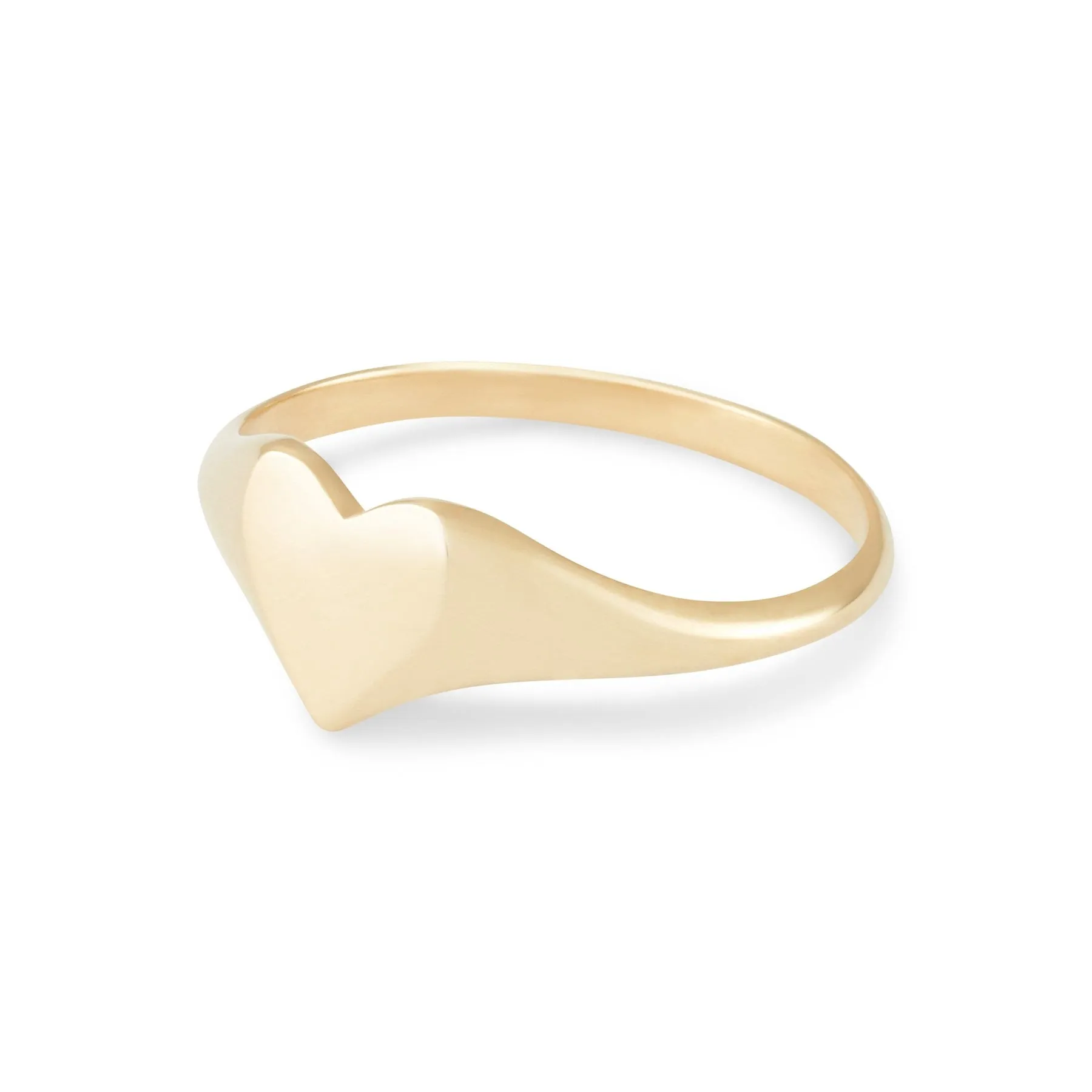 Lovely Heart Signet Ring (14K Gold)