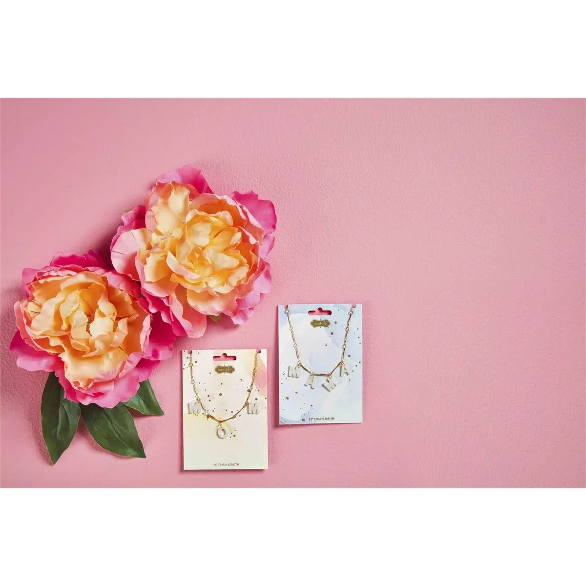 Mud Pie Mom Necklace Pink