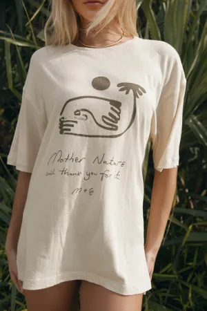 NATURE THANK YOU TEE - CREAM