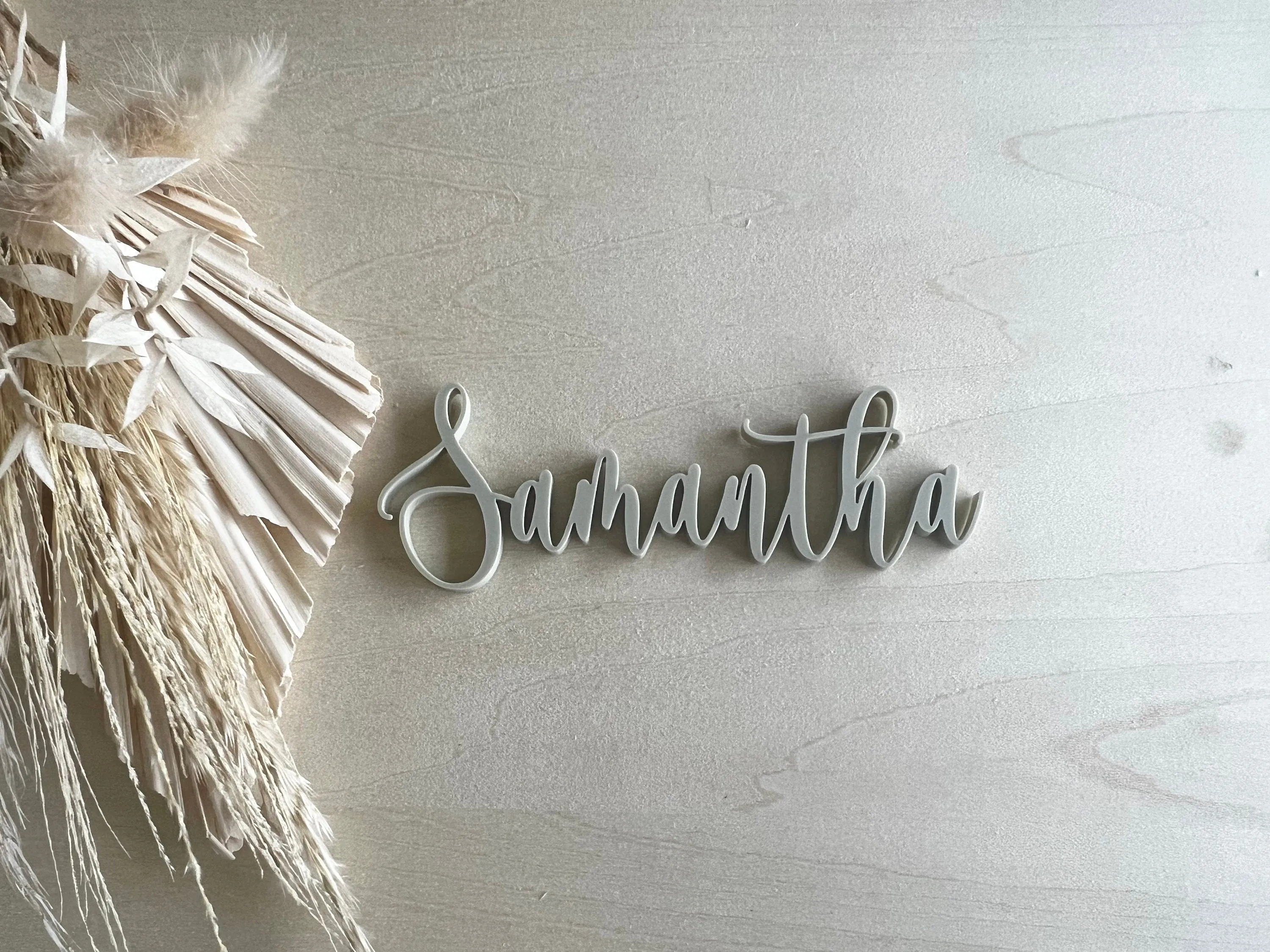 Personalised Acrylic Pastel Wedding Place Names - Individual Names - Sage Green | Dusky Blue | Mauve