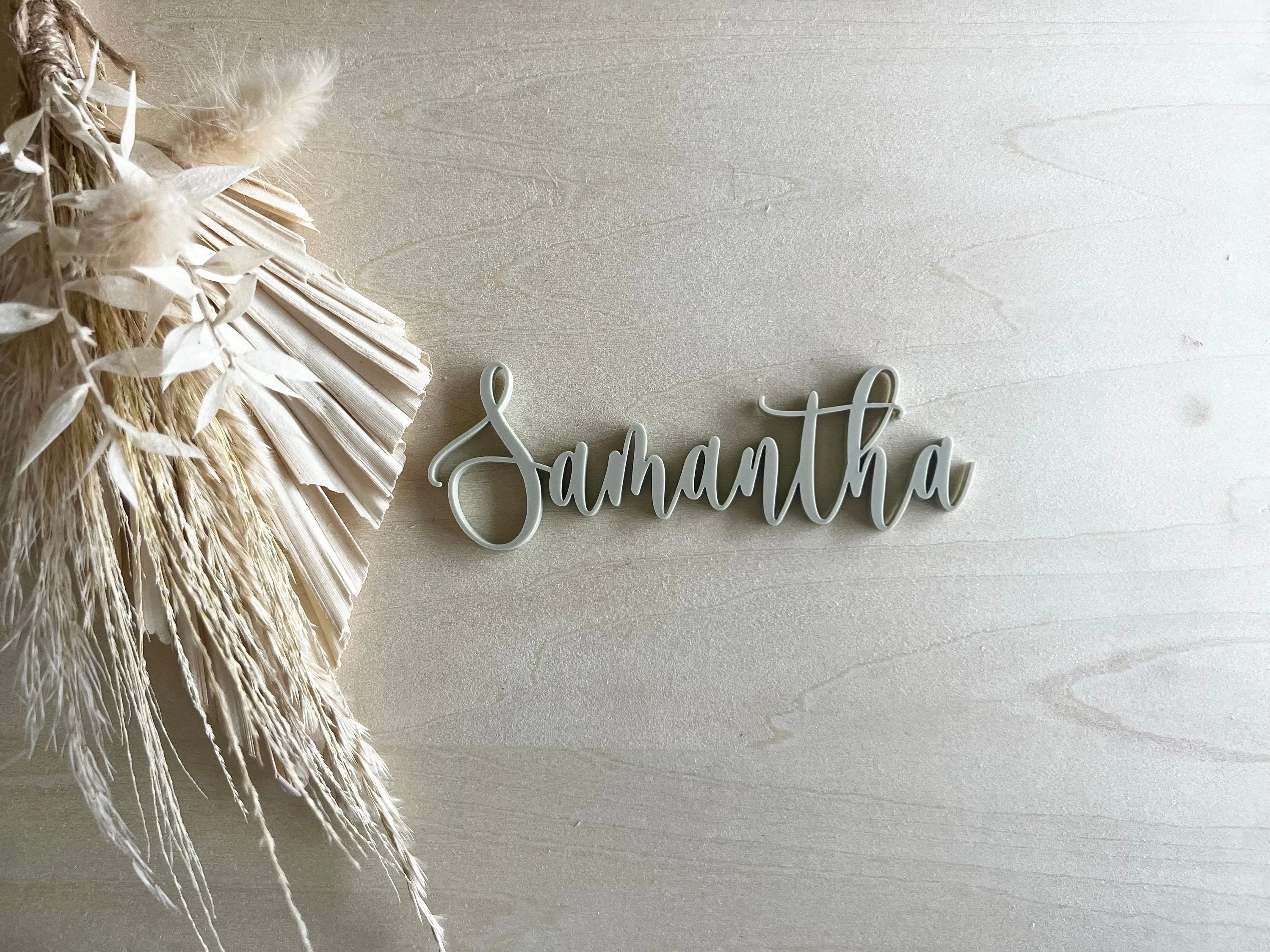 Personalised Acrylic Pastel Wedding Place Names - Individual Names - Sage Green | Dusky Blue | Mauve