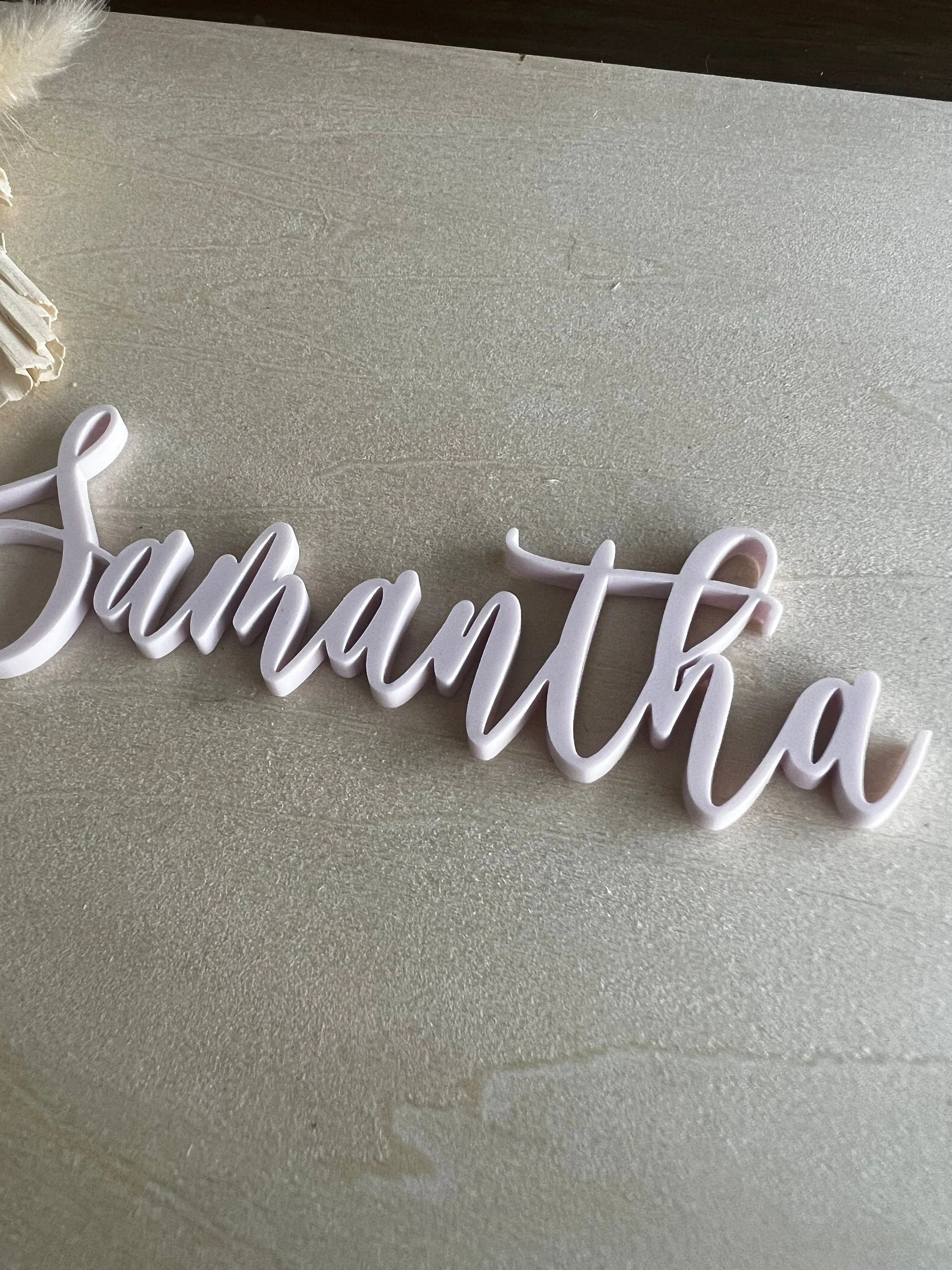 Personalised Acrylic Pastel Wedding Place Names - Individual Names - Sage Green | Dusky Blue | Mauve