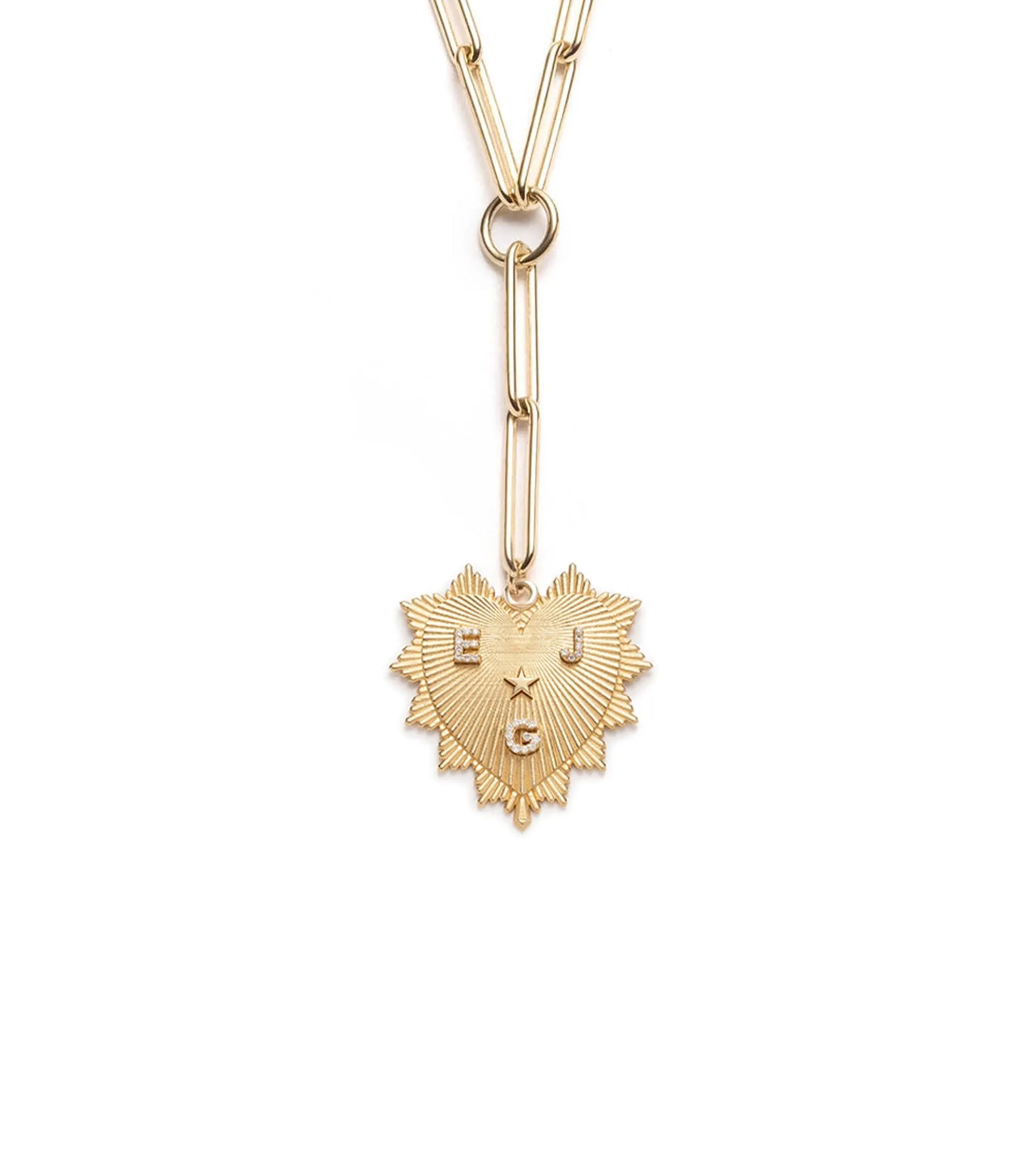 Personalized Oversized Love Token : Extended Clip Extension Chain Necklace