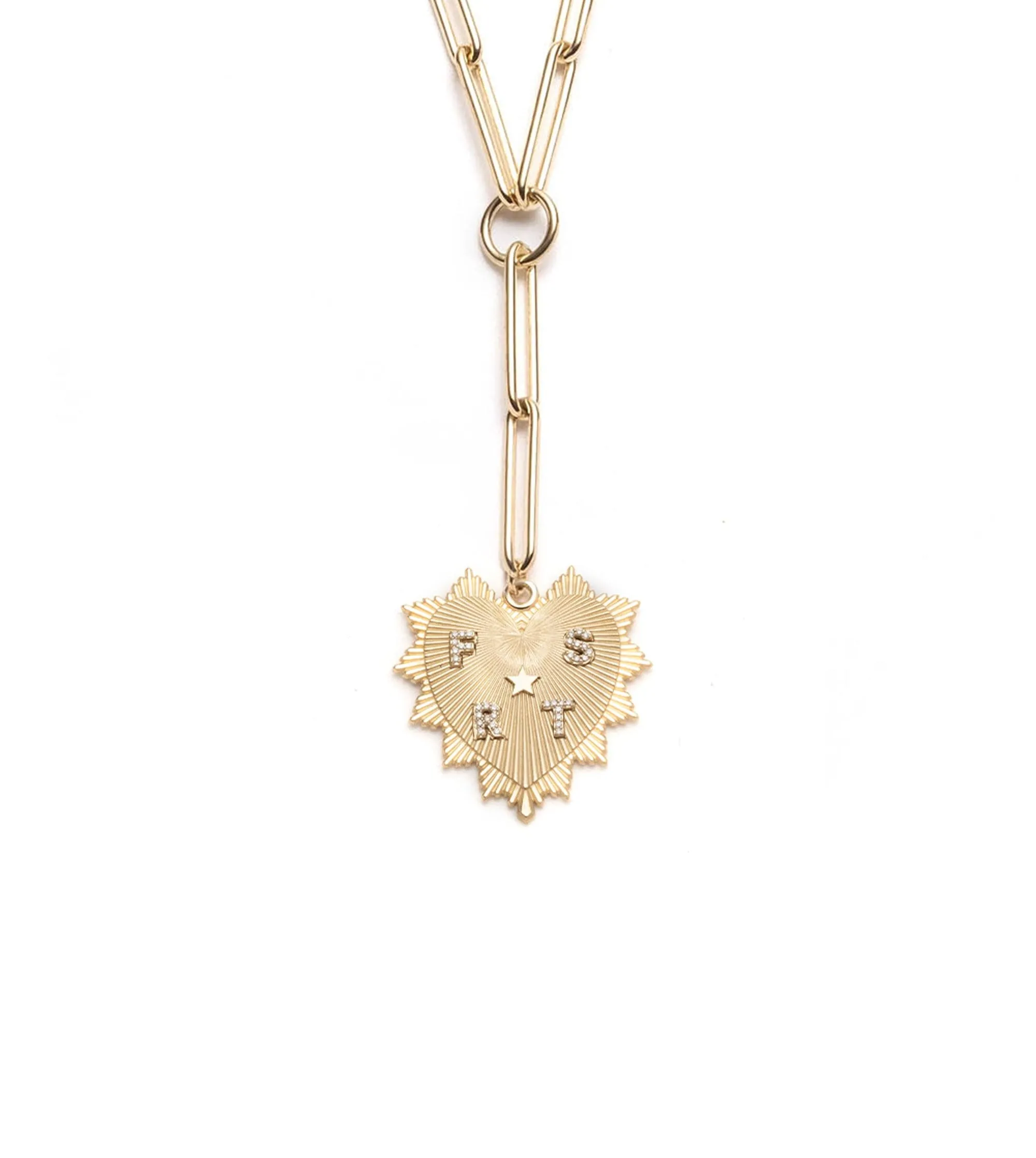 Personalized Oversized Love Token : Extended Clip Extension Chain Necklace