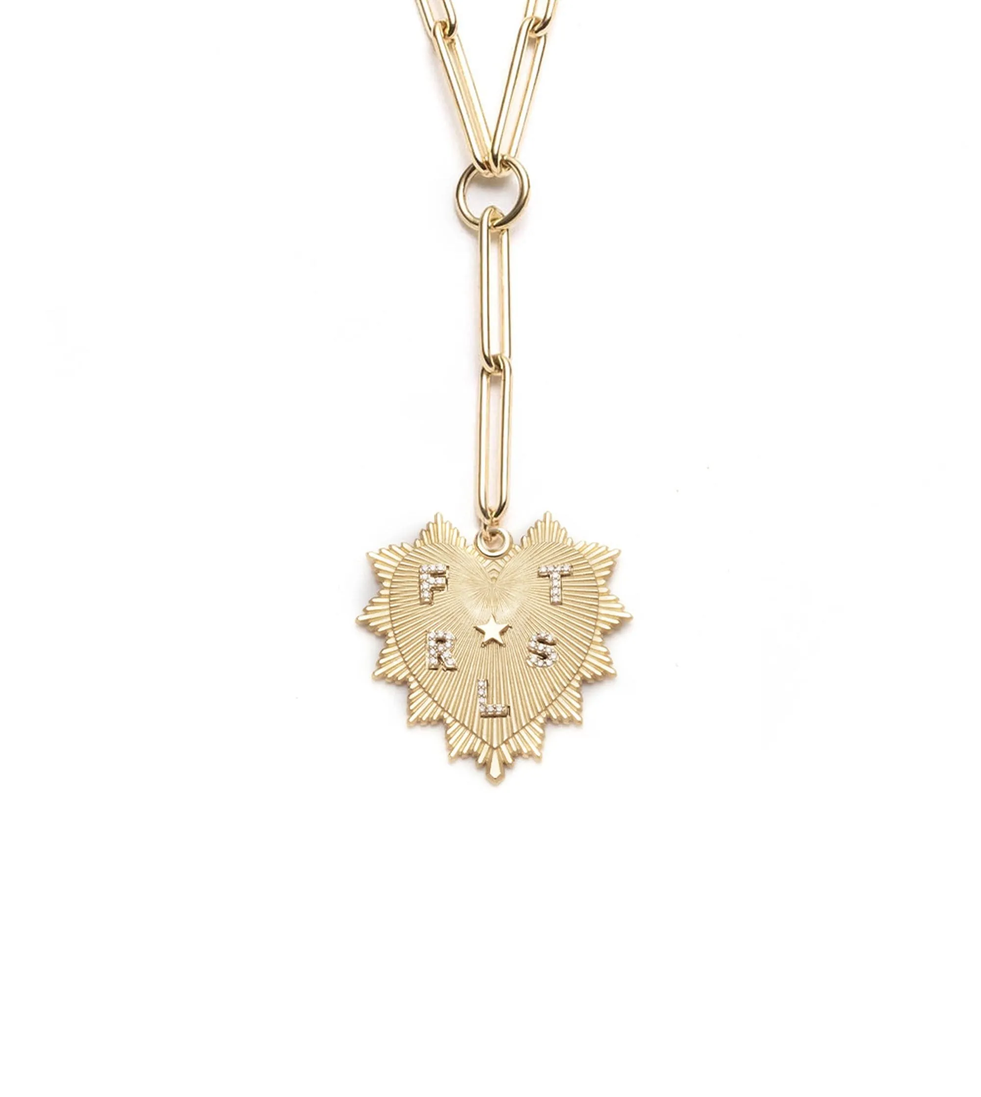 Personalized Oversized Love Token : Extended Clip Extension Chain Necklace