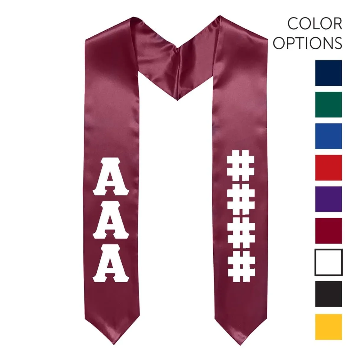 Sigma Chi Pick Your Own Colors Graduation Stole