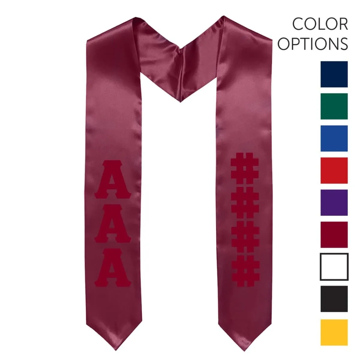 Sigma Chi Pick Your Own Colors Graduation Stole