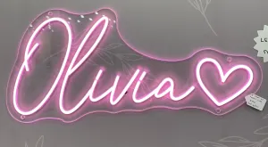 Sugar   Maple Personalized Neon Name Sign with Icon