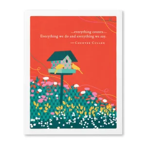 Thank You Card - “...EVERYTHING COUNTS… EVERYTHING WE DO AND EVERYTHING WE SAY.” —COUNTEE CULLEN