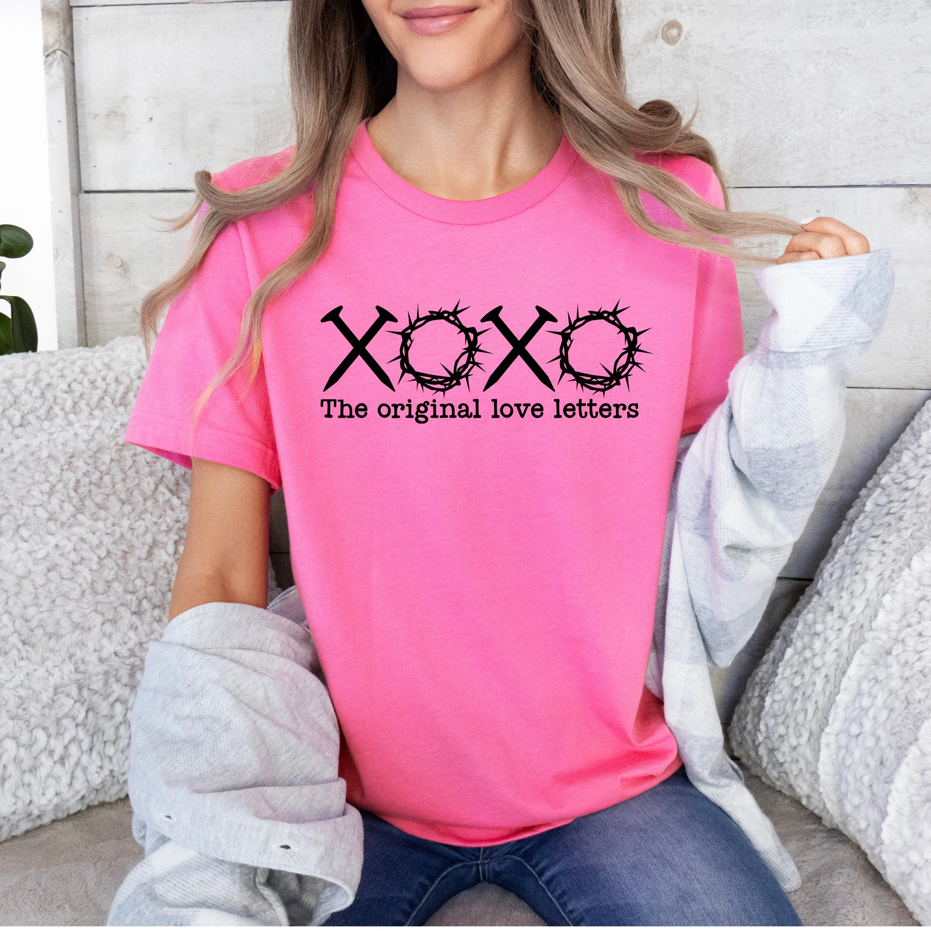 The Original Love Letters Tee- Tan, Forest, Navy, Maroon, Black, Red, Gray, Pink