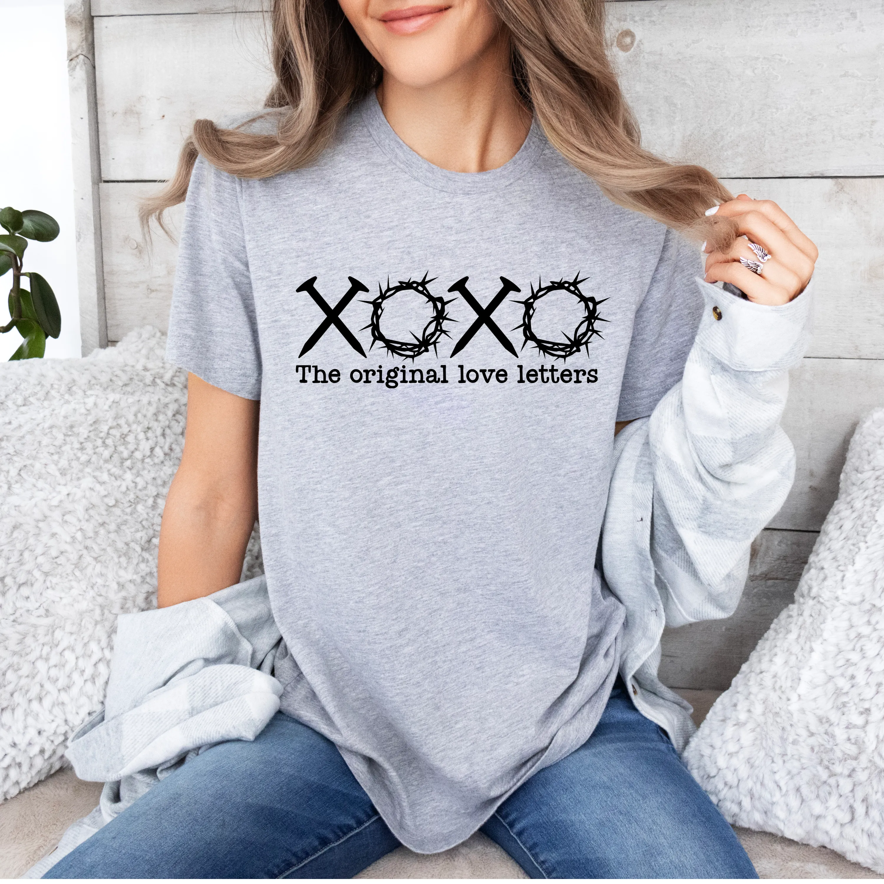 The Original Love Letters Tee- Tan, Forest, Navy, Maroon, Black, Red, Gray, Pink