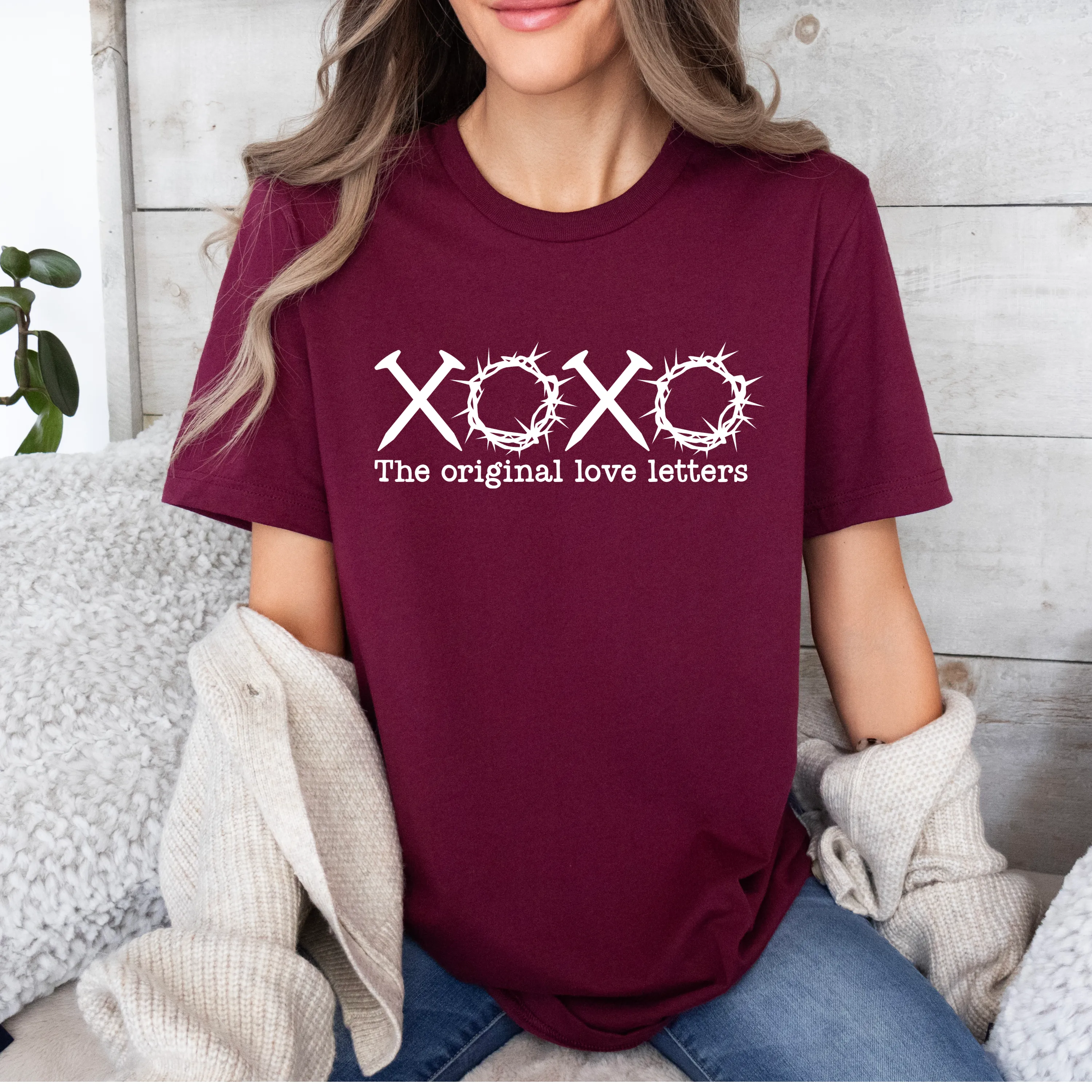 The Original Love Letters Tee- Tan, Forest, Navy, Maroon, Black, Red, Gray, Pink