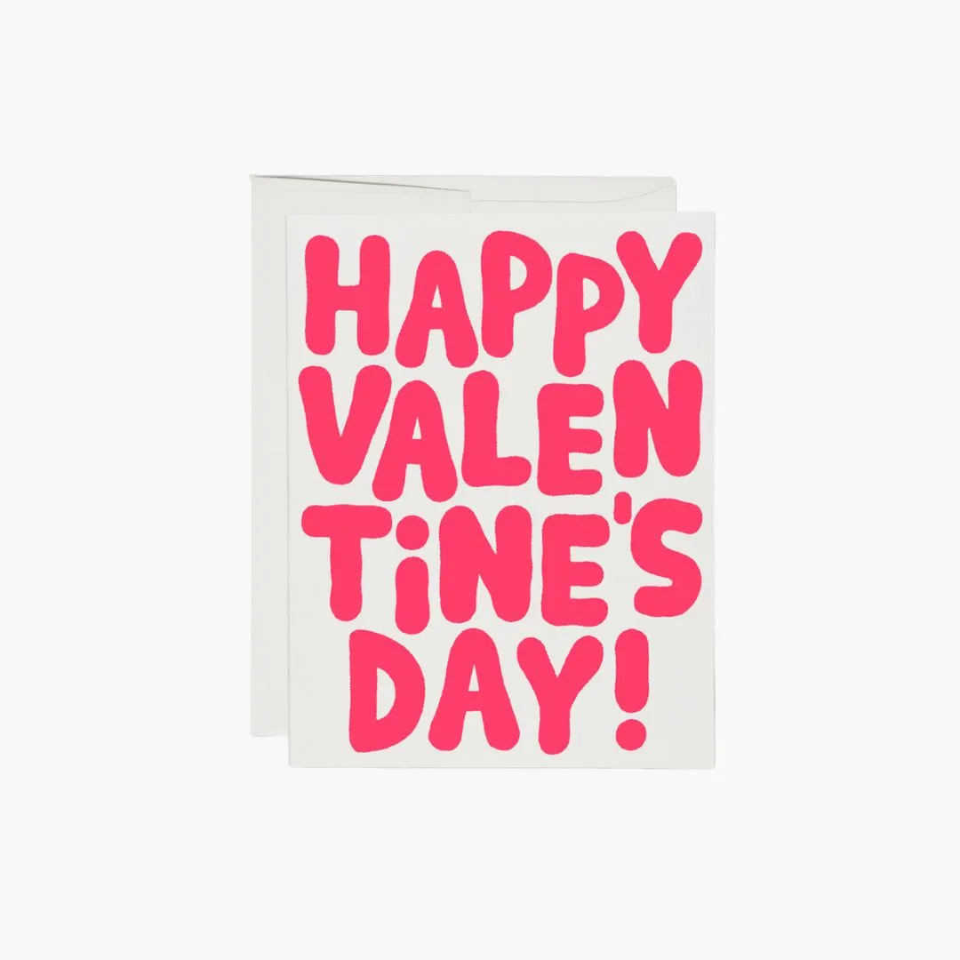 Valentine Bubble Letters Card