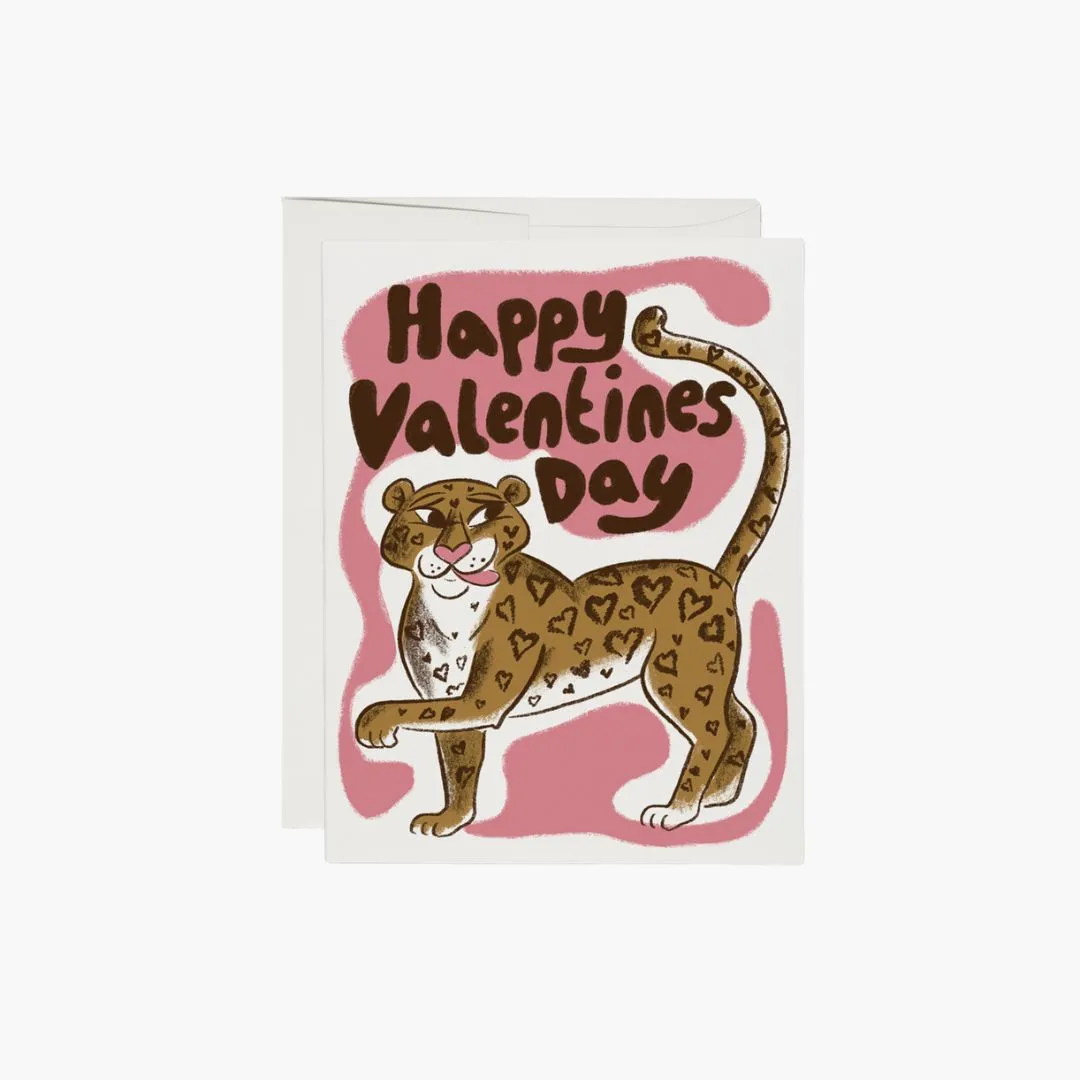 Valentine's Leopard Card