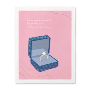 Wedding Shower Card - “Everything in the world began with a yes.” —Clarice Lispector