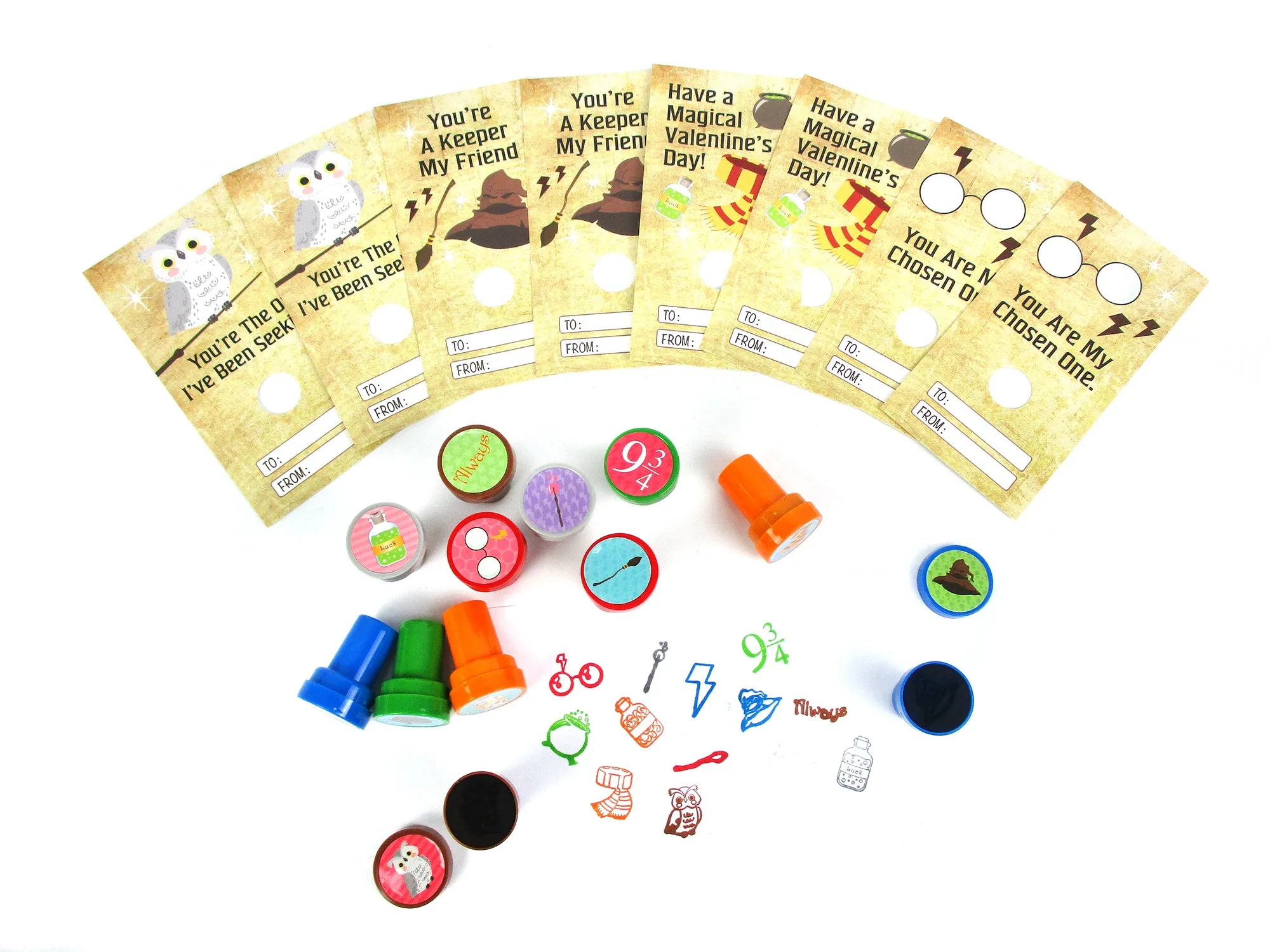 Wizard Valentine's Day Cards with Stampers for Classroom Exchange