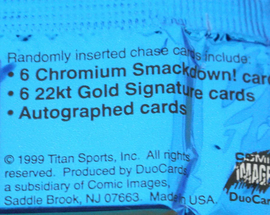 WWF 1999 SMACKDOWN VINTAGE TRADING CARDS